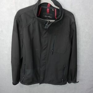 Calvin Klein men's black full zip lined water resi
